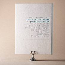 Bold Stripe Letterpress Invitation Design Small