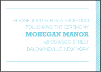 Bold Stripe Letterpress Reception Design Small