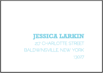 Bold Stripe Letterpress Reply Envelope Design Small