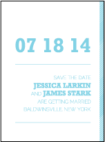 Bold Stripe Letterpress Save The Date Design Small