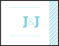 Bold Stripe Letterpress Stamp Design Small
