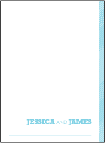 Bold Stripe Letterpress Thank You Card Flat Design Small