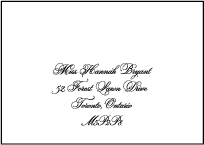 Bordure Letterpress Reply Envelope Design Small