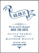 Bradford Letterpress Save The Date Design Small