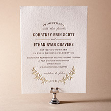 Branch Letterpress Invitation Design Small