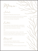 Breakers Letterpress Menu Design Small