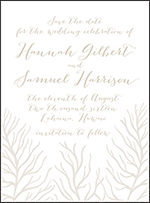Breakers Letterpress Save The Date Design Small