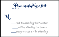 Bristol Calligraphy Letterpress Reply Postcard Front Design Small