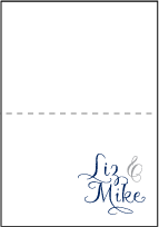 Bristol Calligraphy Letterpress Thank You Card Fold Design Small