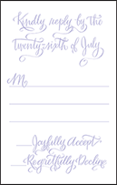 Browning Letterpress Reply Postcard Front Design Small