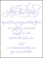 Browning Letterpress Save The Date Design Small