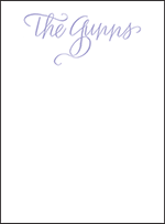 Browning Letterpress Thank You Card Flat Design Small