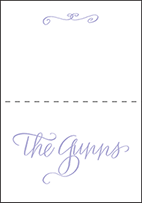 Browning Letterpress Thank You Card Fold Design Small