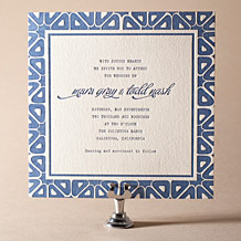 Byzantine Letterpress Invitation Design Small