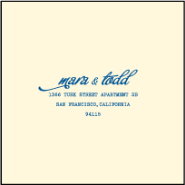 Byzantine Letterpress Reply Envelope Design Small