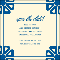 Byzantine Letterpress Save The Date Design Small