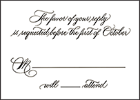 Callaway Letterpress Reply Design Small