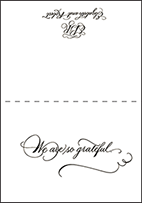 Callaway Letterpress Thank You Card Fold Design Small