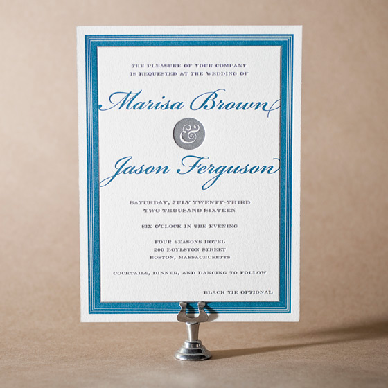 Cambridge Letterpress Invitation Design Small