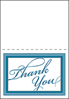 Cambridge Letterpress Thank You Card Fold Design Small