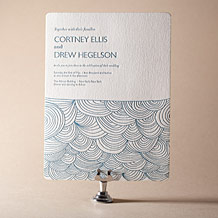 Camilla Letterpress Invitation Design Small