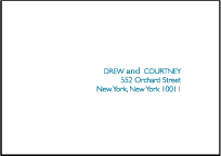 Camilla Letterpress Reply Envelope Design Small