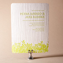 Canopy Letterpress Invitation Design Small