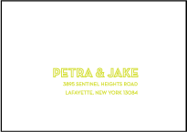 Canopy Letterpress Reply Envelope Design Small