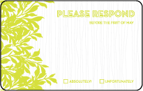 Canopy Letterpress Reply Postcard Front Design Small