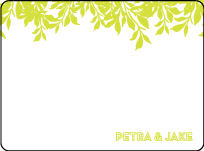 Canopy Letterpress Thank You Card Flat Design Small