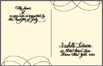 Canto Letterpress Reply Postcard Front Design Small