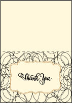 Canto Letterpress Thank You Card Fold Design Small