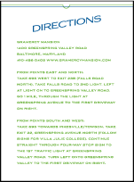 Cardette Letterpress Direction Design Small