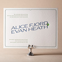 Cardette Letterpress Invitation Design Small