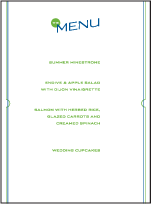 Cardette Letterpress Menu Design Small