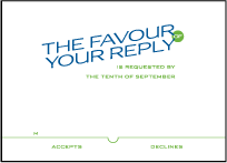 Cardette Letterpress Reply Design Small