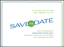 Cardette Letterpress Save The Date Design Small