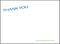 Cardette Letterpress Thank You Card Flat Design Small