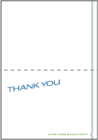 Cardette Letterpress Thank You Card Fold Design Small