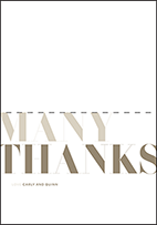 Carly Letterpress Thank You Card Fold Design Small