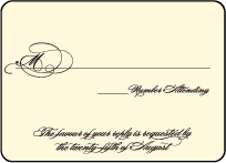 Carlyle Letterpress Reply Design Small