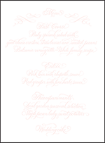 Carolina Letterpress Menu Design Small