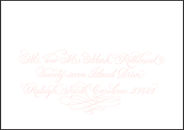 Carolina Letterpress Reply Envelope Design Small