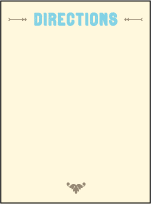 Carte de Visite Letterpress Direction Design Small