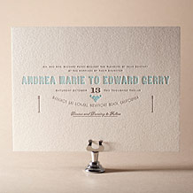 Carte de Visite Letterpress Invitation Design Small