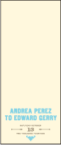 Carte de Visite Letterpress Program Tea Design Small