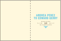 Carte de Visite Letterpress Program Design Small
