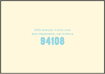 Carte de Visite Letterpress Reply Envelope Design Small