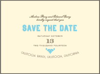 Carte de Visite Letterpress Save The Date Design Small