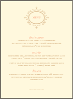 Cartoccio Letterpress Menu Design Small